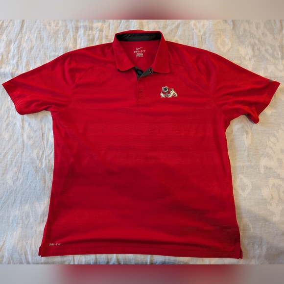 Nike Other - Nike Fresno State Bulldogs Men's Red Polo Shirt